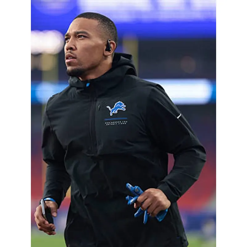 Amon-Ra St. Brown 2026 Lions Sideline Anorak Jacket - Image 2
