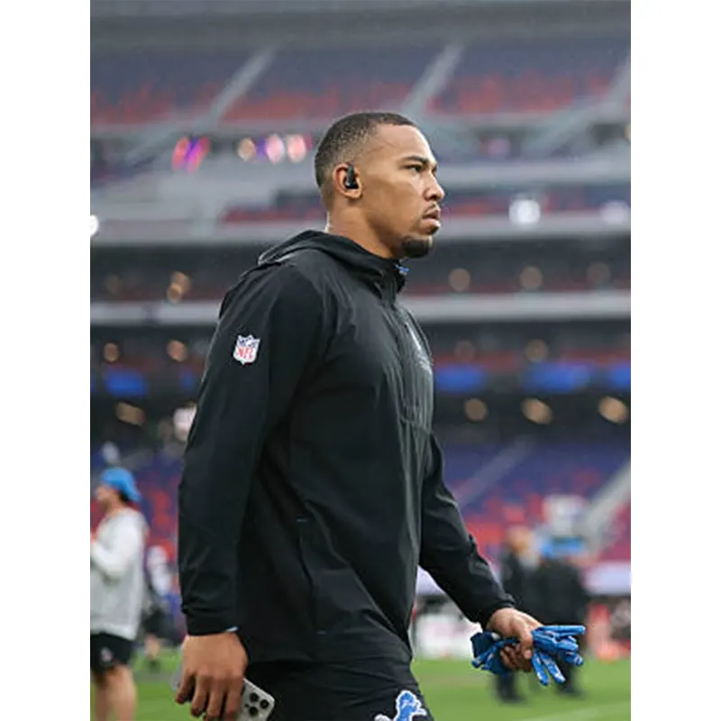 Amon-Ra St. Brown 2026 Lions Sideline Anorak Jacket - Image 4