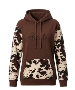 Ariat Cow Print Pullover Hoodie