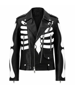 Axl Ros Skeleton Biker Jacket