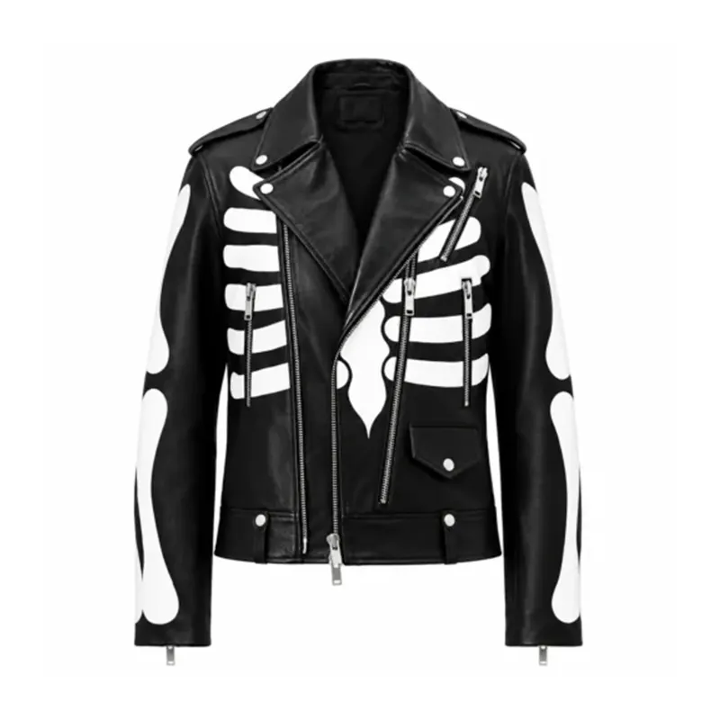 Axl Ros Skeleton Biker Jacket