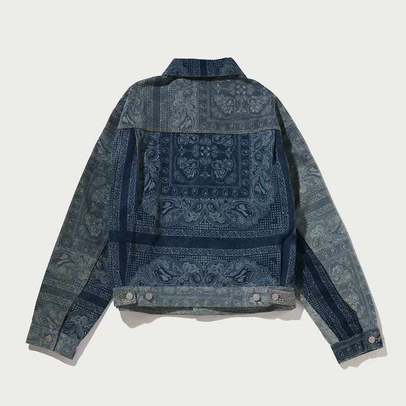 BAPE Paisley Pattern Denim Trucker Jacket - Image 2
