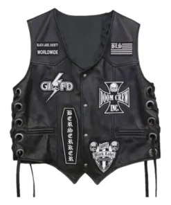 BLS Patch Biker Leather Vest