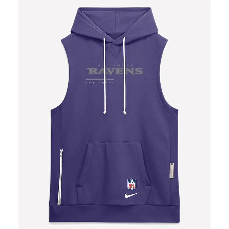 Baltimore Ravens 2026 Sideline Sleeveless Hoodie
