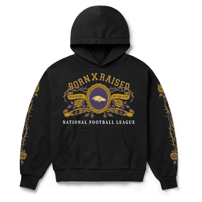 Baltimore Ravens Born x Raised Crest Hoodie - Image 2
