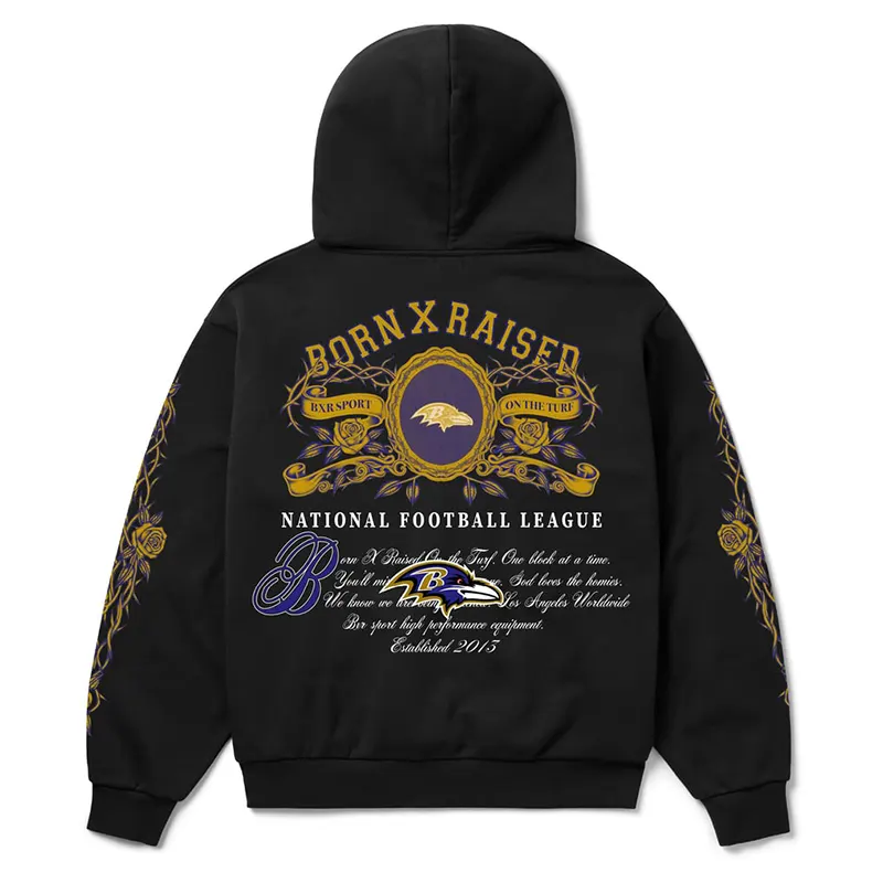 Baltimore Ravens Born x Raised Crest Hoodie - Image 3