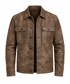 Ben Glenroy Trucker Leather Jacket
