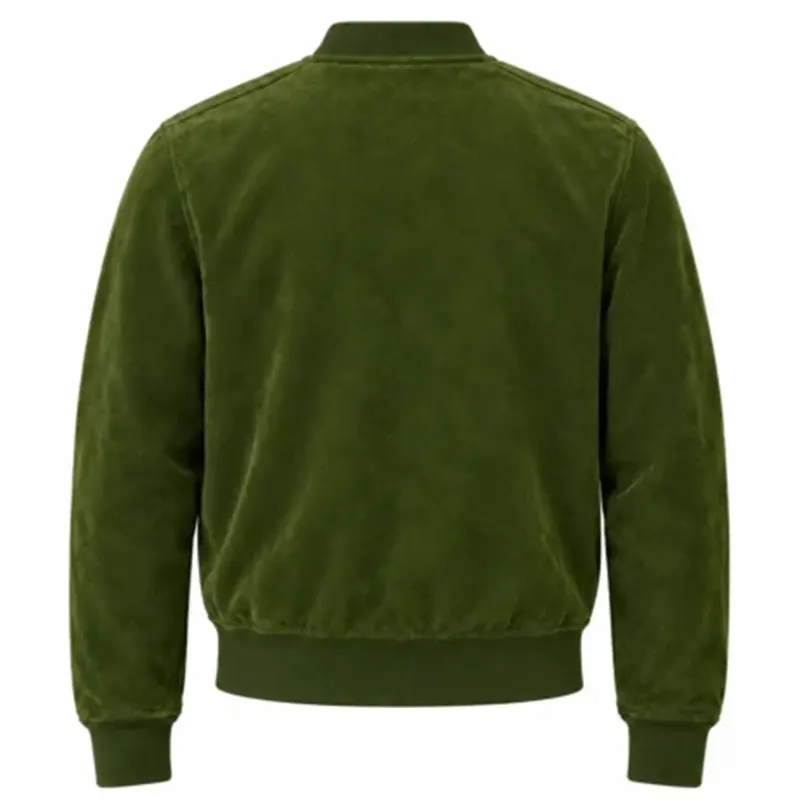 Brad Pitt Green Bomber Jacket - Image 2