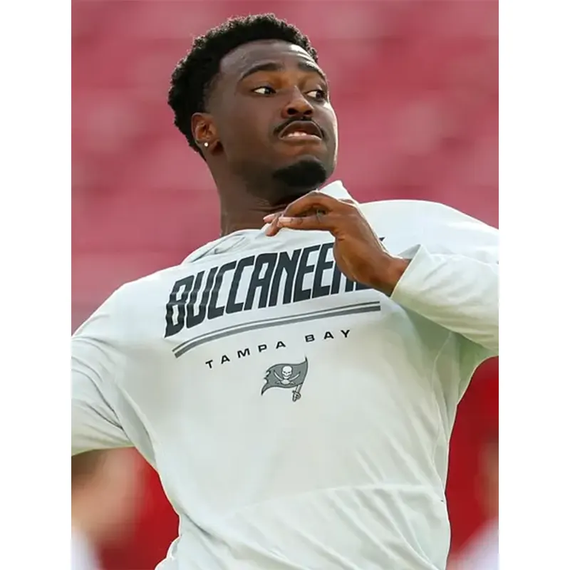 Buccaneers Preseason 2026 Jalon Daniels Sideline Hooded T-Shirt - Image 3