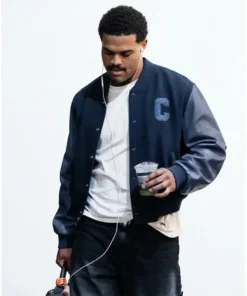 Caleb Williams Tunnel Blue Varsity Jacket