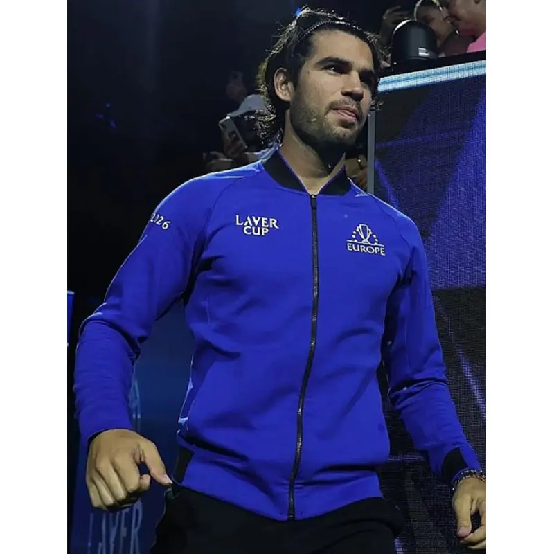 Laver Cup 2026 Carlos Alcaraz Blue Bomber Jacket - Image 3