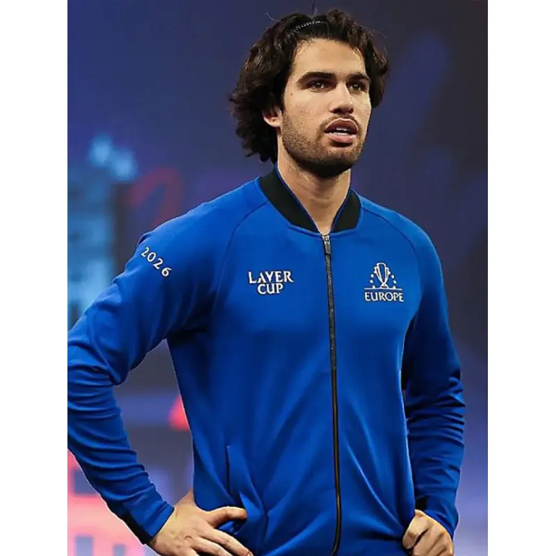 Laver Cup 2026 Carlos Alcaraz Blue Bomber Jacket - Image 2