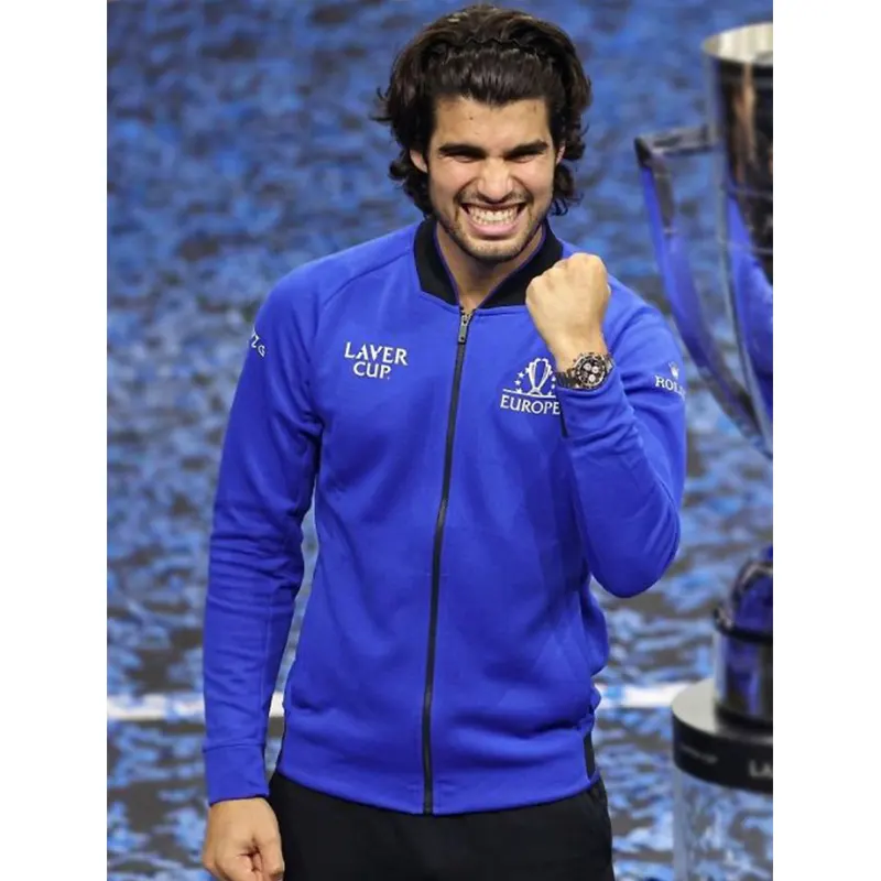 Laver Cup 2026 Carlos Alcaraz Blue Bomber Jacket