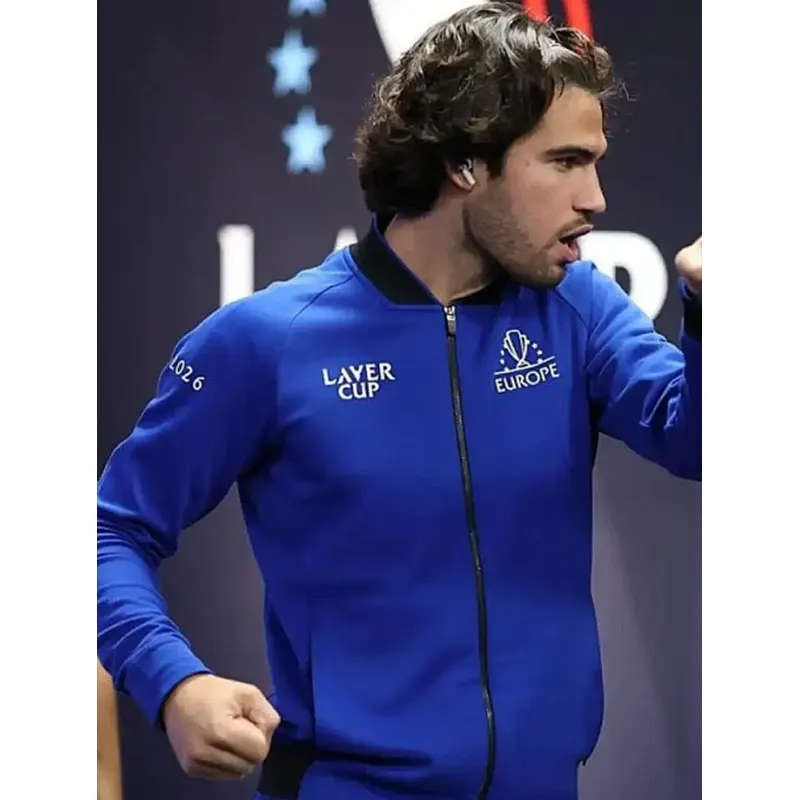 Laver Cup 2026 Carlos Alcaraz Blue Bomber Jacket - Image 4
