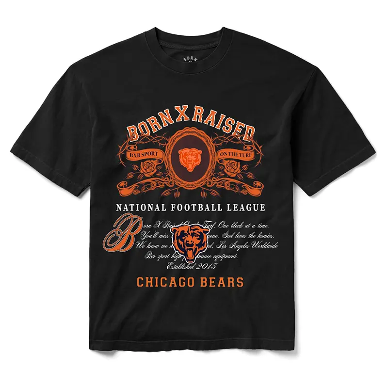 Chicago Bears Born x Raised Unisex Crest T-Shirt