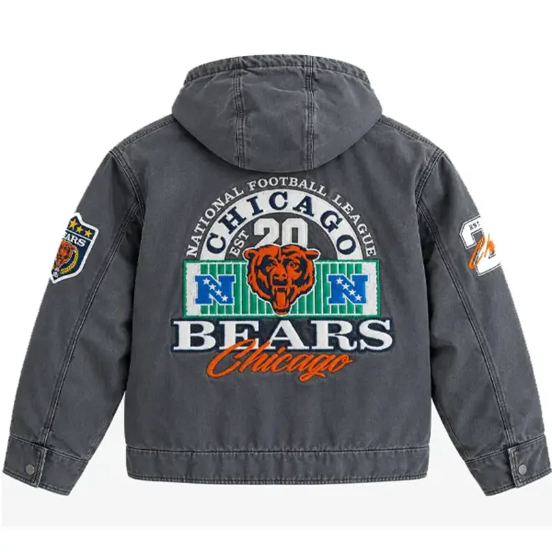 Chicago Bears Hooded Bomber Jacket - Image 2