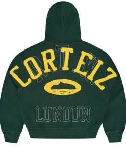 Corteiz Lundun Stitch Zip Heather Forest Hoodie