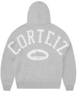 Corteiz Lundun Stitch Zip Heather Grey Hoodie