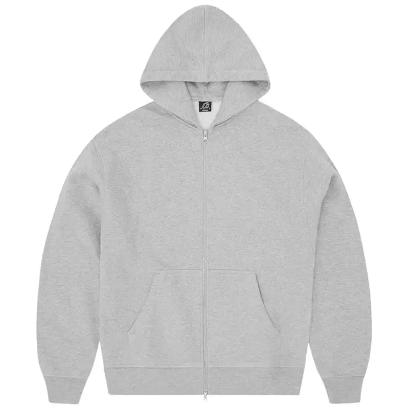 Corteiz Lundun Stitch Zip Heather Grey Hoodie - Image 2
