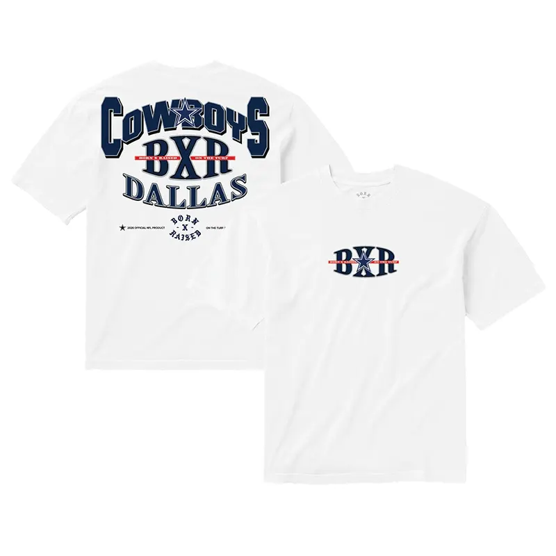 Dallas Cowboys Born x Raised Unisex Block Letter T-Shirt