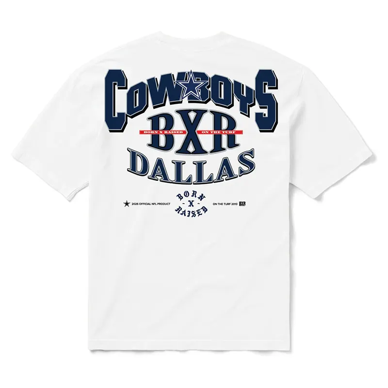 Dallas Cowboys Born x Raised Unisex Block Letter T-Shirt - Image 3