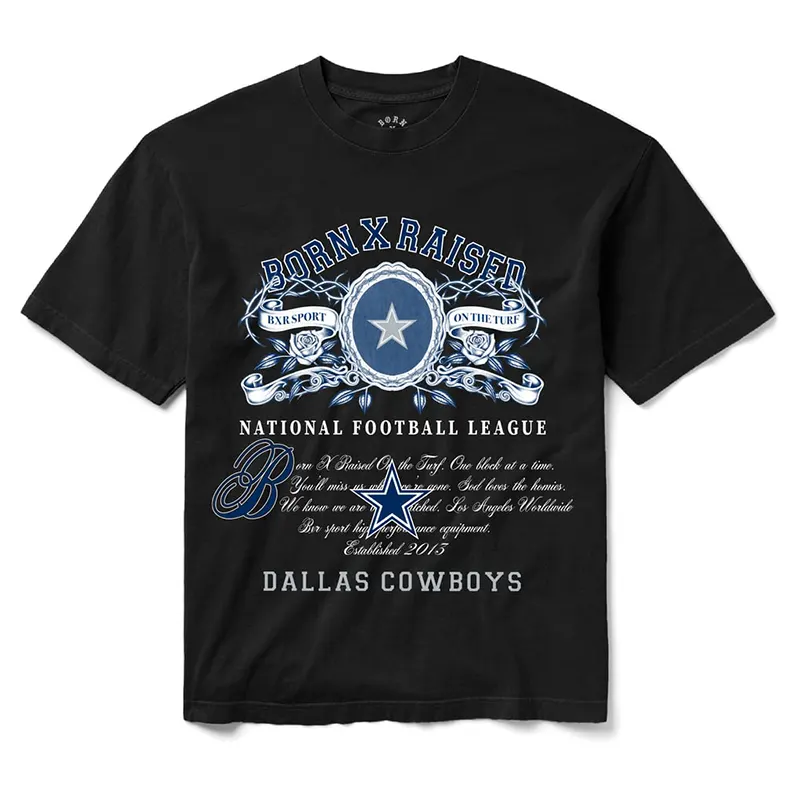 Dallas Cowboys Born x Raised Unisex Crest T-Shirt