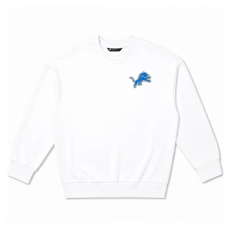 Detroit Lions Levelwear Luxe Zone White Sweatshirt - Image 2