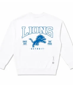 Detroit Lions Levelwear Luxe Zone White Sweatshirt