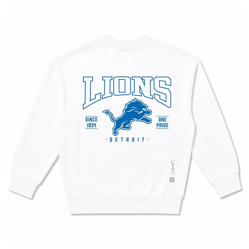 Detroit Lions Levelwear Luxe Zone White Sweatshirt