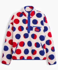 Gap x Lichtenstein Whitney Cathedral #2 Quarter-Zip Sherpa Pullover