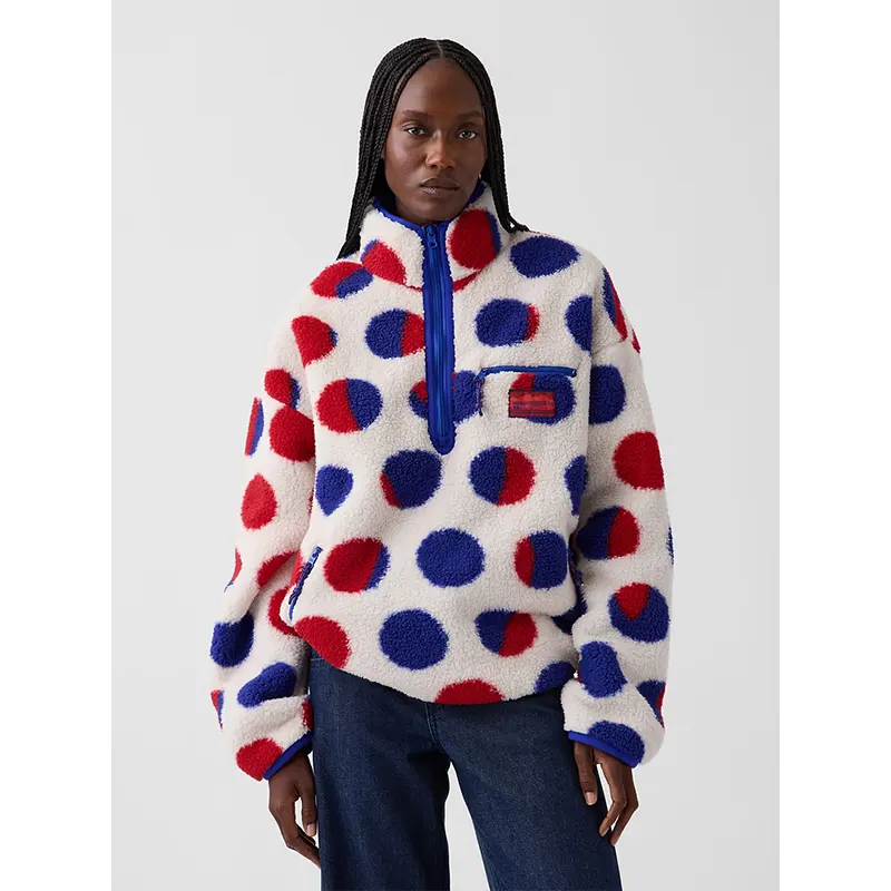 Gap x Lichtenstein Whitney Cathedral #2 Quarter-Zip Sherpa Pullover - Image 6