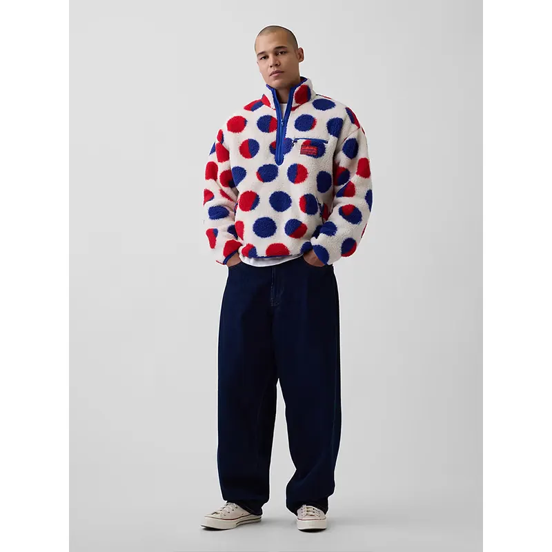 Gap x Lichtenstein Whitney Cathedral #2 Quarter-Zip Sherpa Pullover - Image 7