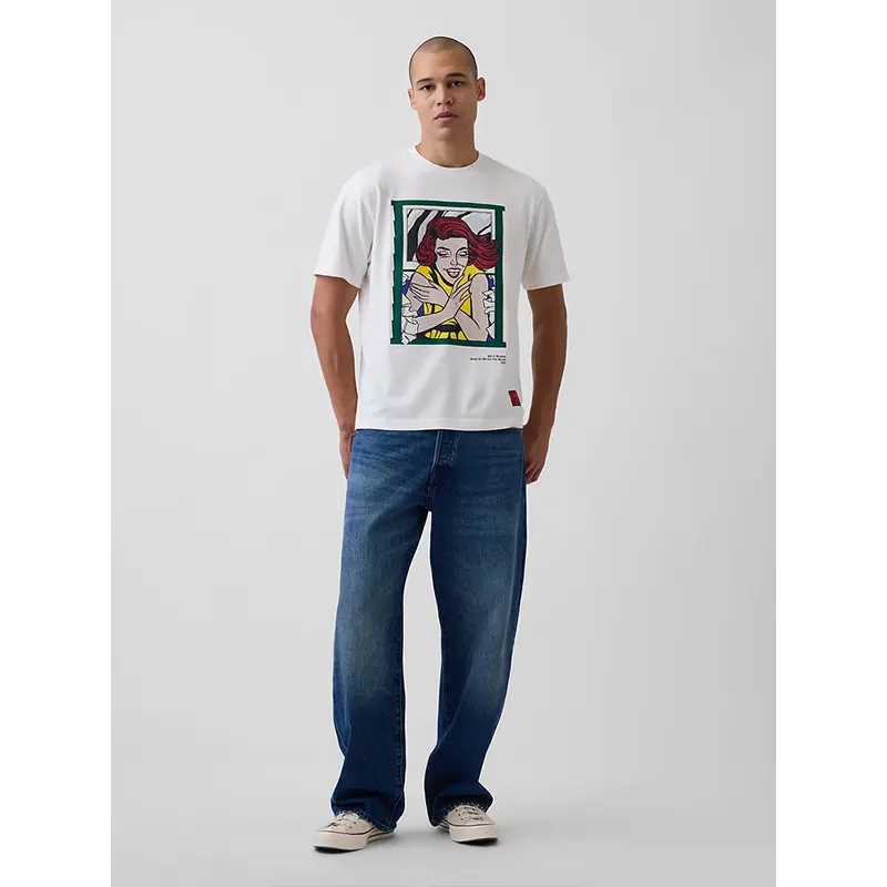 Gap x Lichtenstein Whitney Girl in Window Graphic T-Shirt - Image 4
