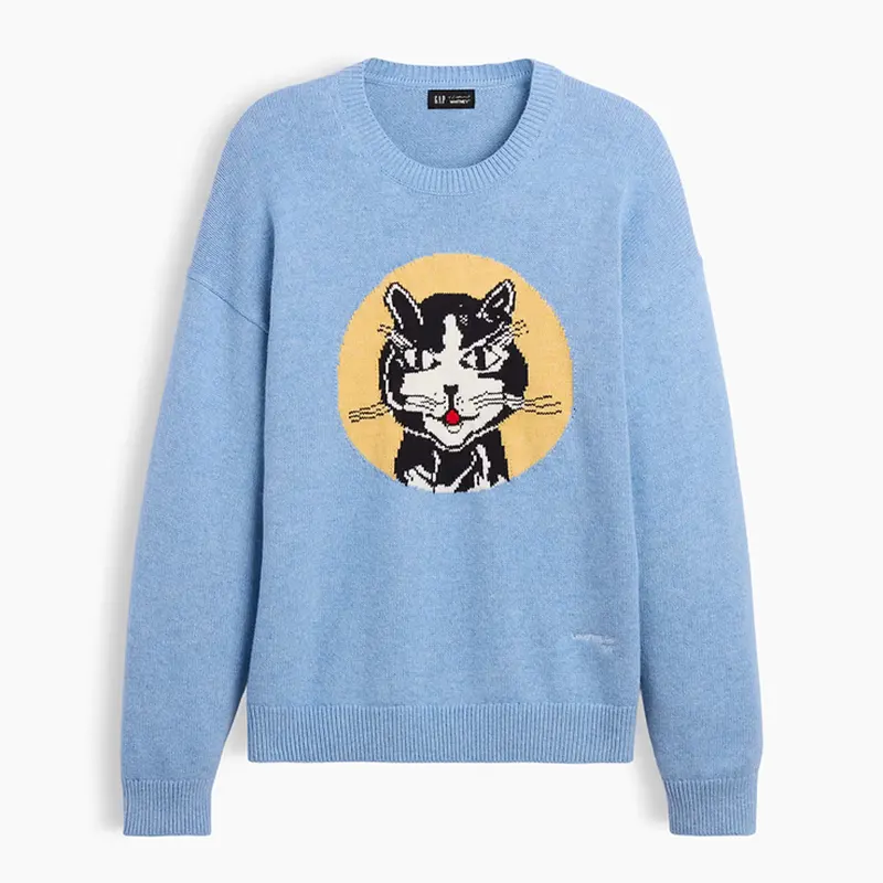 Gap x Lichtenstein Whitney Laughing Cat Sweater