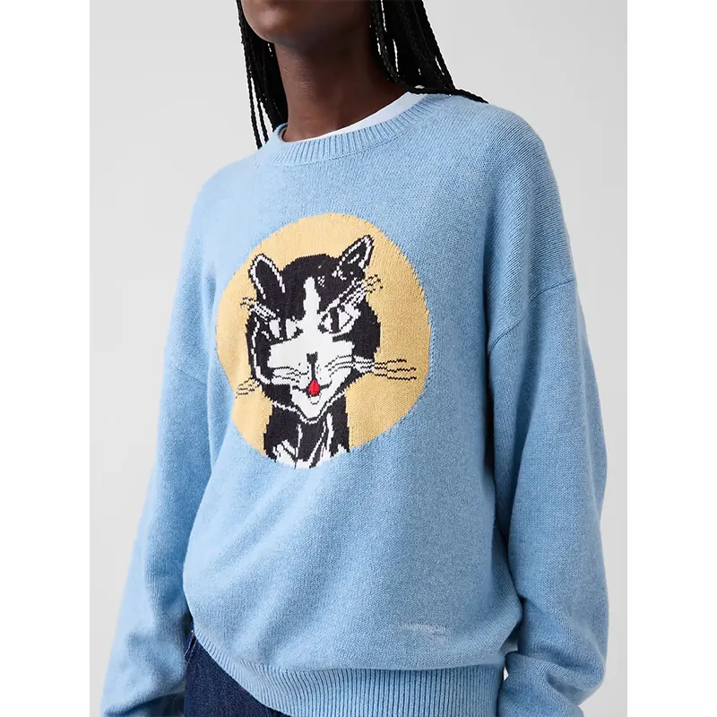 Gap x Lichtenstein Whitney Laughing Cat Sweater - Image 6