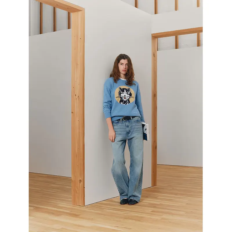Gap x Lichtenstein Whitney Laughing Cat Sweater - Image 8