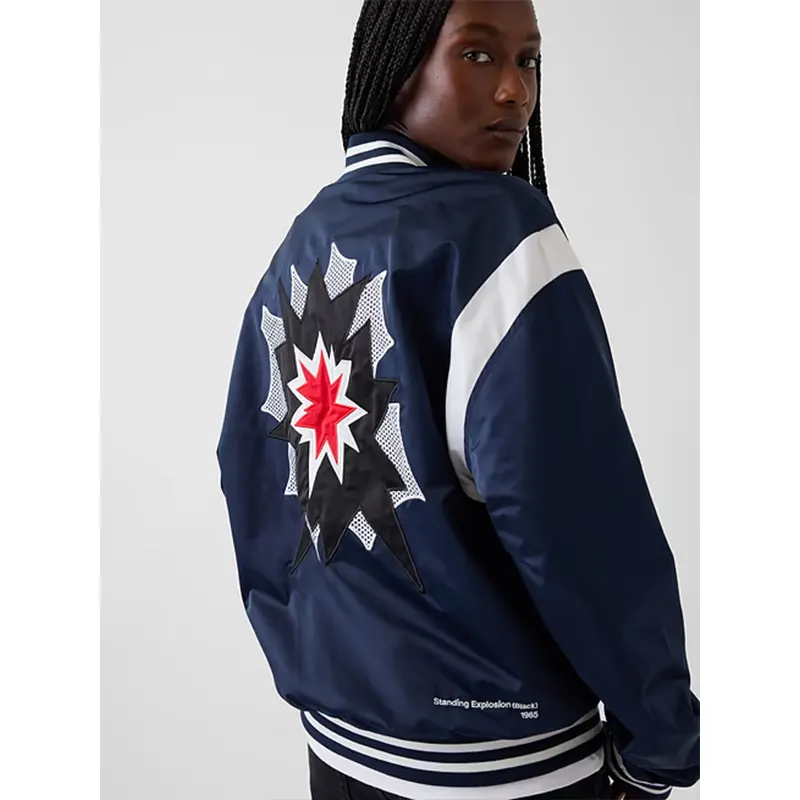 Gap x Lichtenstein Whitney Standing Explosion Varsity Jacket - Image 9