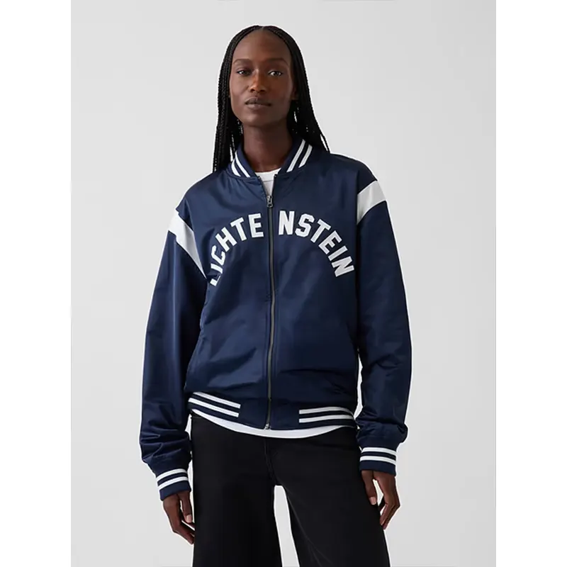 Gap x Lichtenstein Whitney Standing Explosion Varsity Jacket - Image 8