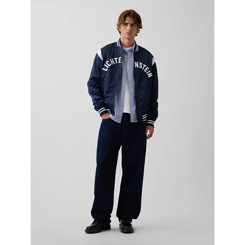 Gap x Lichtenstein Whitney Standing Explosion Varsity Jacket - Image 6
