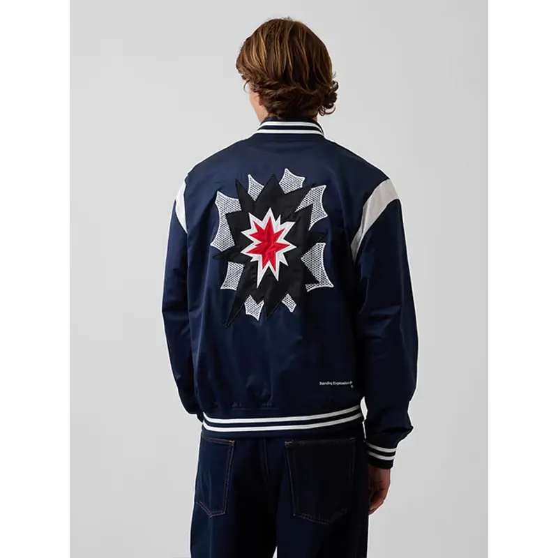 Gap x Lichtenstein Whitney Standing Explosion Varsity Jacket - Image 5