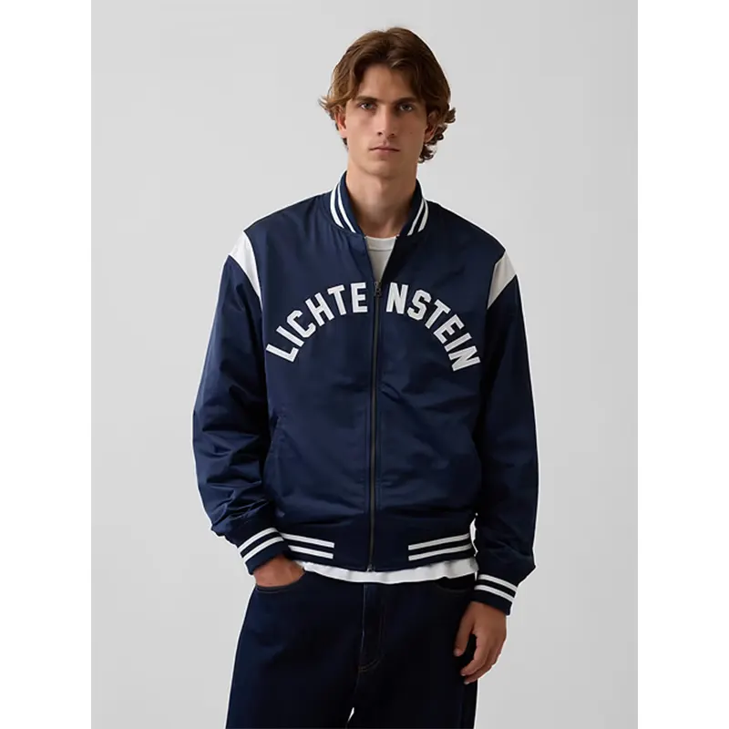 Gap x Lichtenstein Whitney Standing Explosion Varsity Jacket - Image 4
