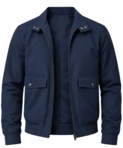 Glen Powell Blue Bomber Jacket