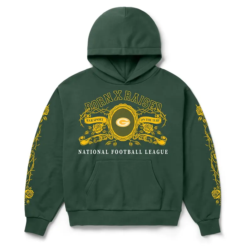 Green Bay Packers Born x Raised Crest Hoodie - Image 2