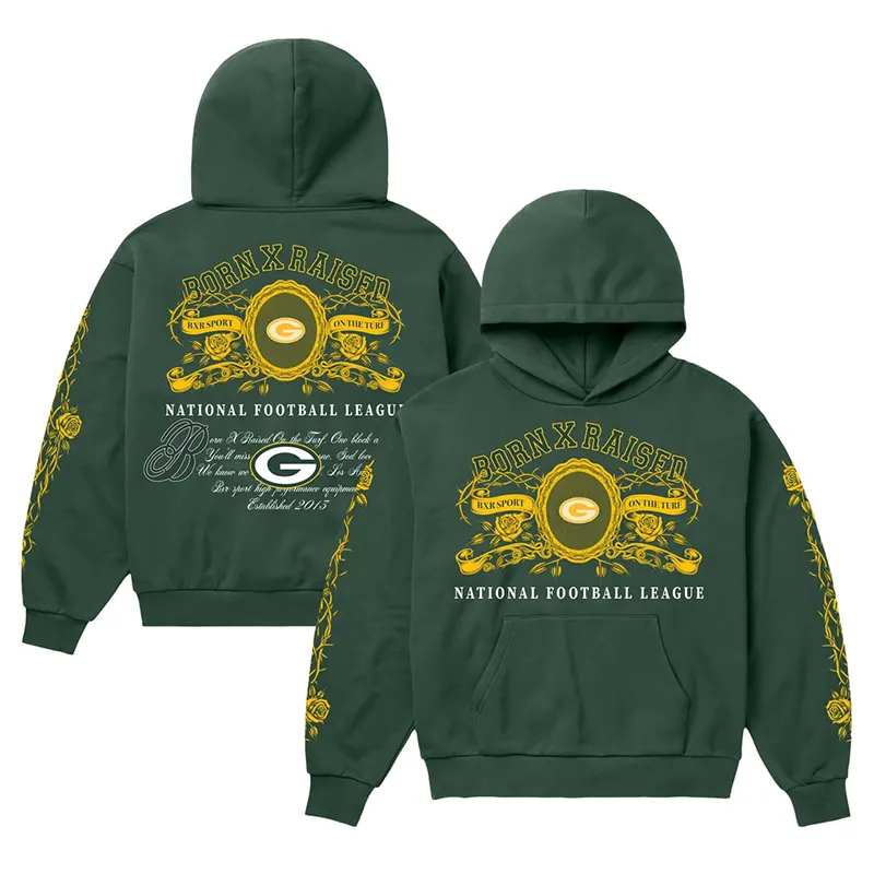 Green Bay Packers Born x Raised Crest Hoodie