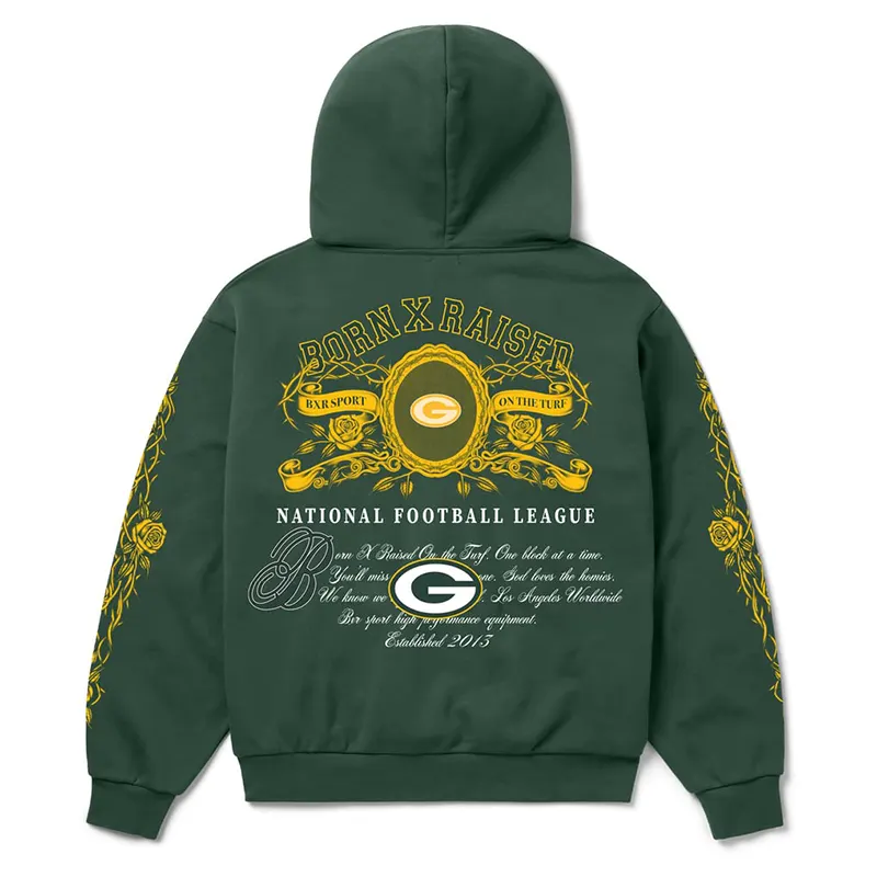 Green Bay Packers Born x Raised Crest Hoodie - Image 3
