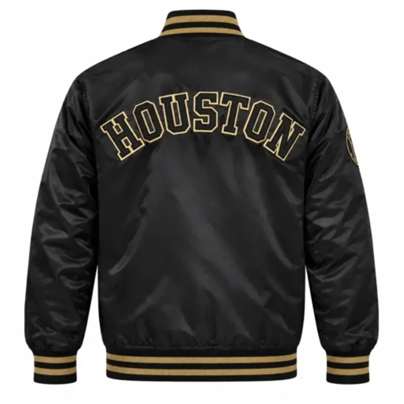 Houston Astros Black and Gold Varsity Jacket - Image 4