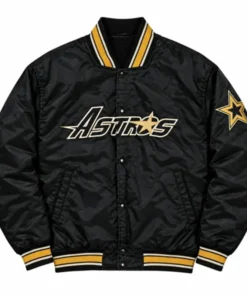 Houston Astros Black and Gold Varsity Jacket