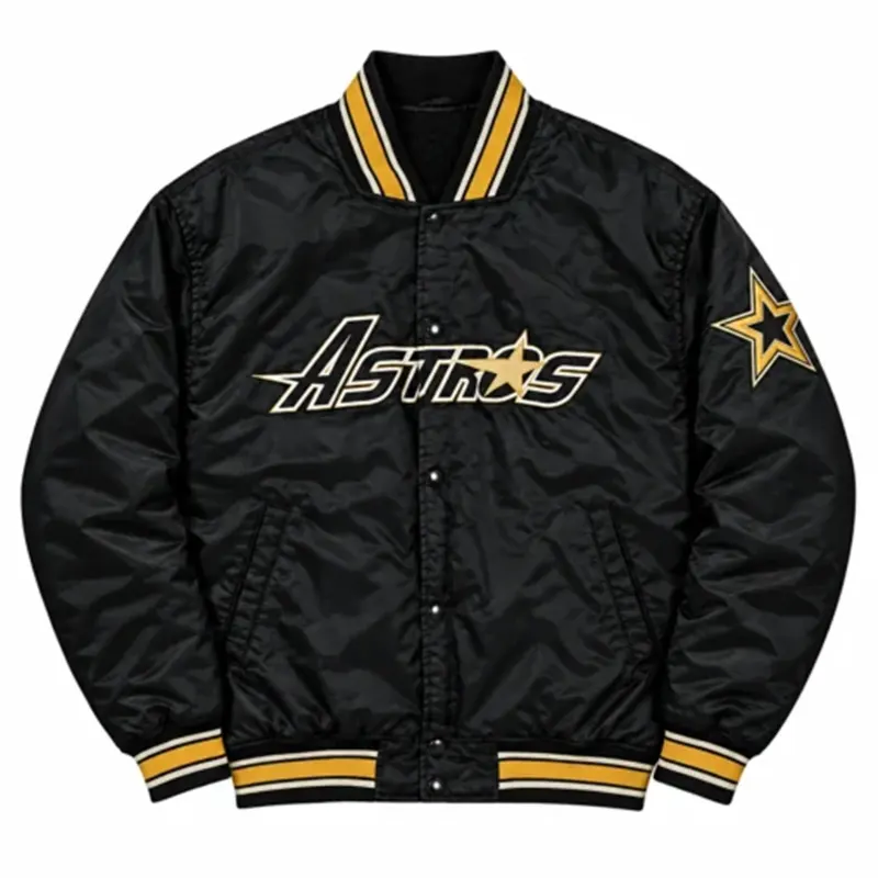 Houston Astros Black and Gold Varsity Jacket