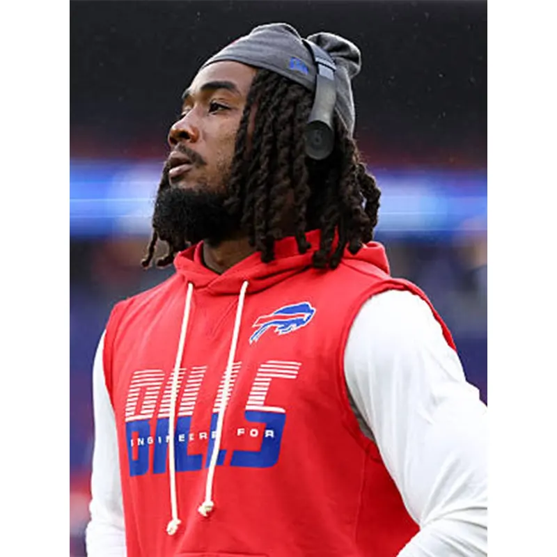 James Cook 2026 Buffalo Bills Sideline Sleeveless Hoodie - Image 2