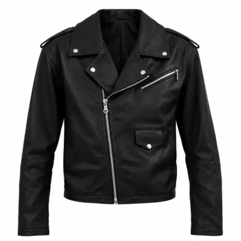 James Crockett Biker Leather Jacket